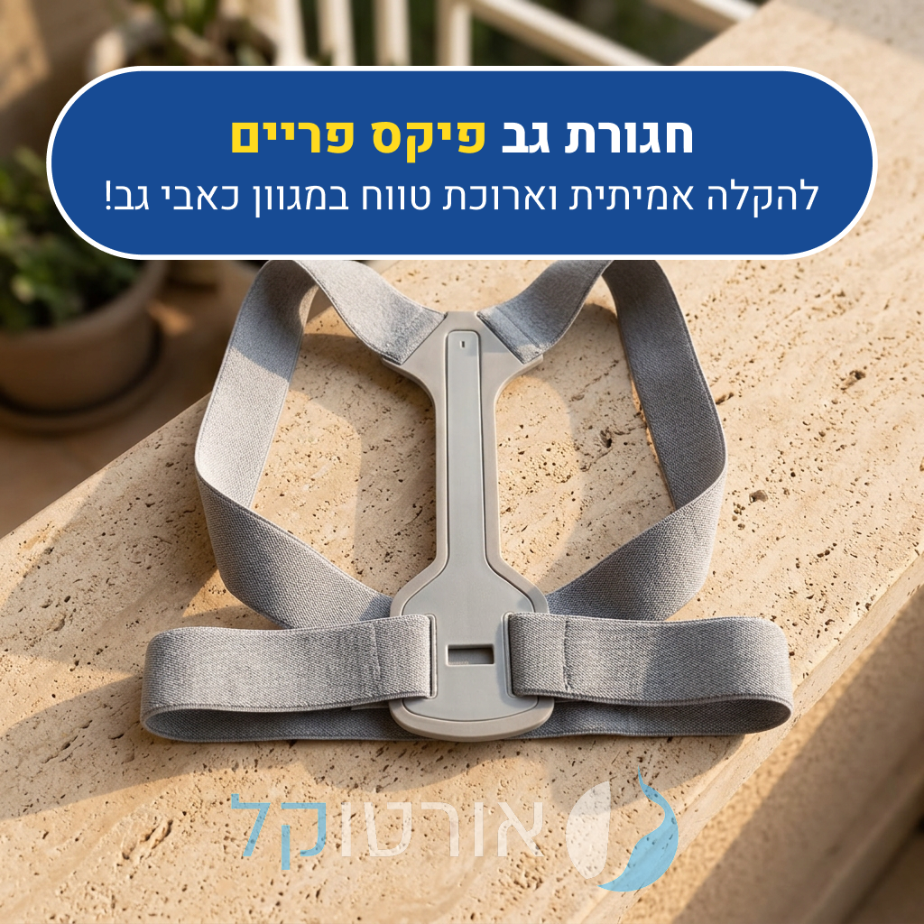 חגורת יציבה נכונה אורטוקל פיקס פריים, להקלה אמיתית וארוכת טווח במגוון כאבי גב