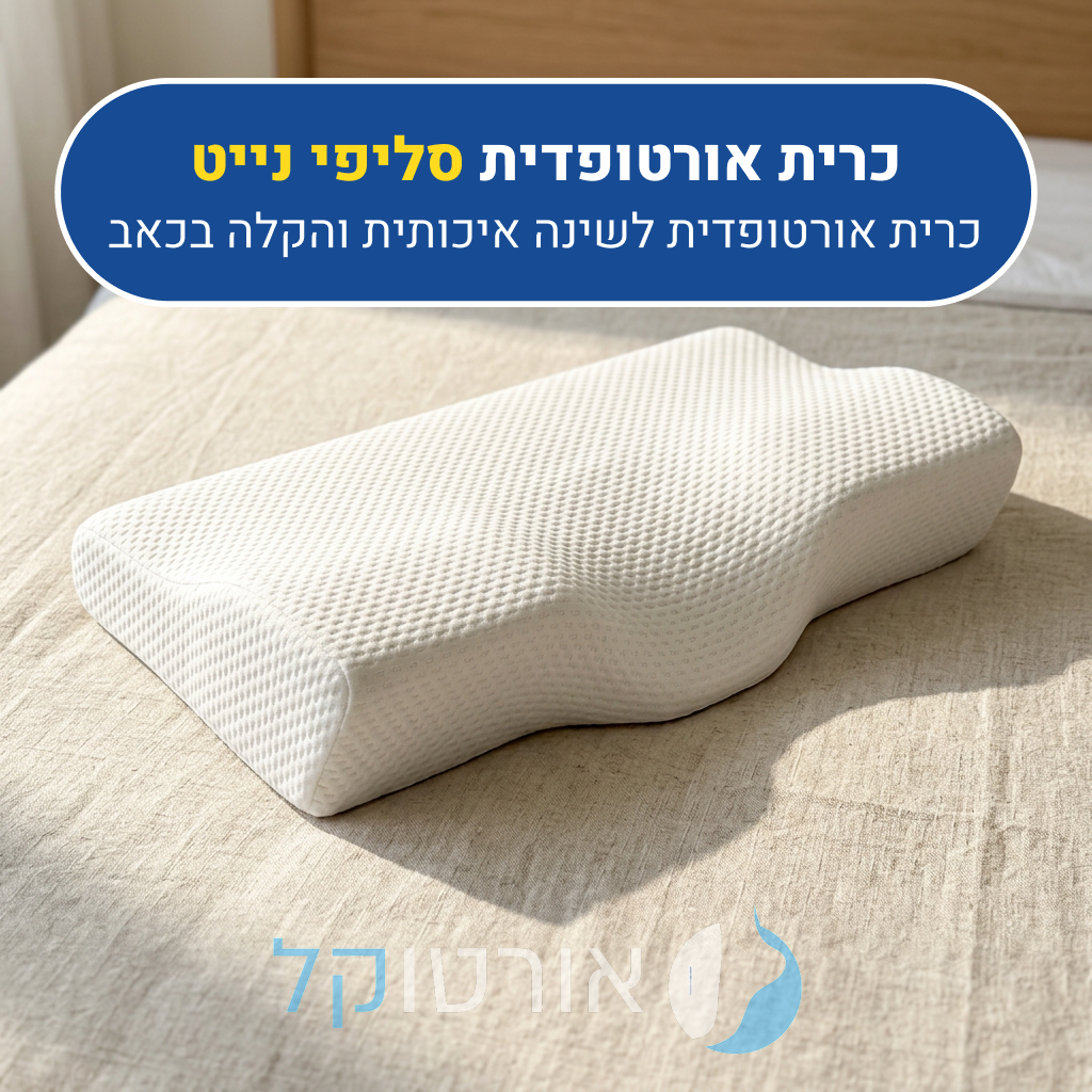 כרית אורטופדית אורטוקל סליפי נייט, לשינה איכותית והקלה בכאב