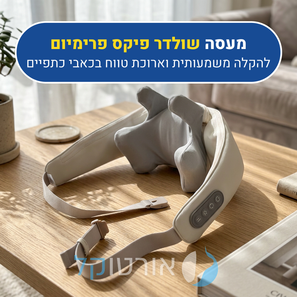 מעסה מקצועי אורטוקל שולדר פיקס פרימיום, להקלה משמעותית וארוכת טווח בכאבי כתפיים