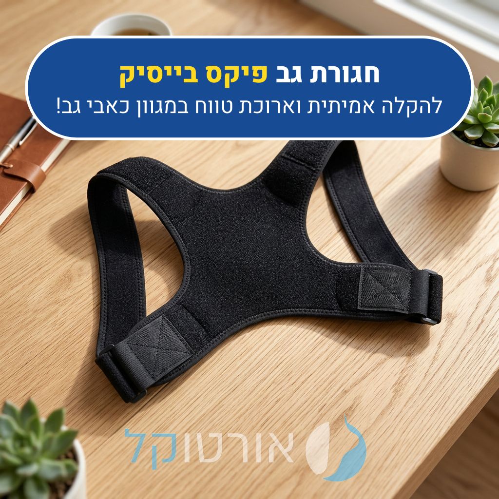 חגורת יציבה נכונה אורטוקל פיקס בייסיק, להקלה אמיתית וארוכת טווח במגוון כאבי גב